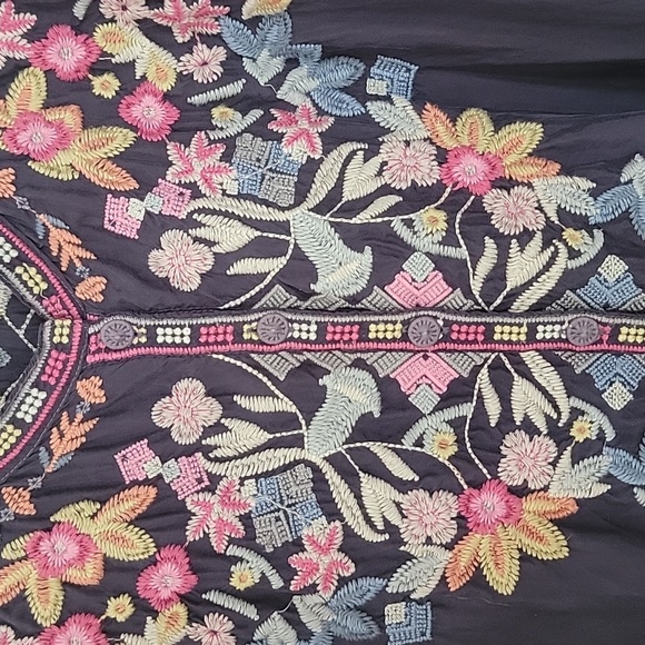 Biya By Johnny Was tunic shirt Top embroidery xs bohemian boho - Picture 5 of 9